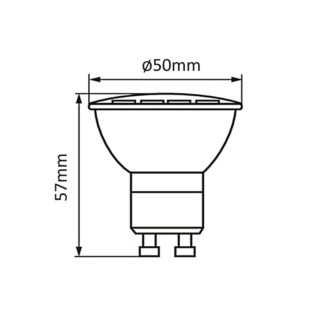 Maclean Decken Einbauleuchte / Spot, rund, Aluminium, GU10, 55x130mm, weiß, MCE364 W 3Stk+ LED-Leuchtmittel GU10 7W Maclean Energy MCE437 WW warmweiß 3000K, 220-240V~, 50/60Hz 3Stk