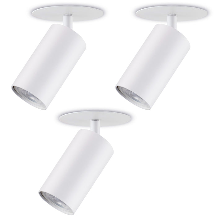 Maclean Decken Einbauleuchte/, Spot, rund, Aluminium, GU10, 55x130mm, weiß, MCE364 W 3Stk+ LED Leuchtmittel GU10 7W Maclean Energy MCE437 NW neutralweiß 4000K, 220-240V~, 50/60Hz 3Stk