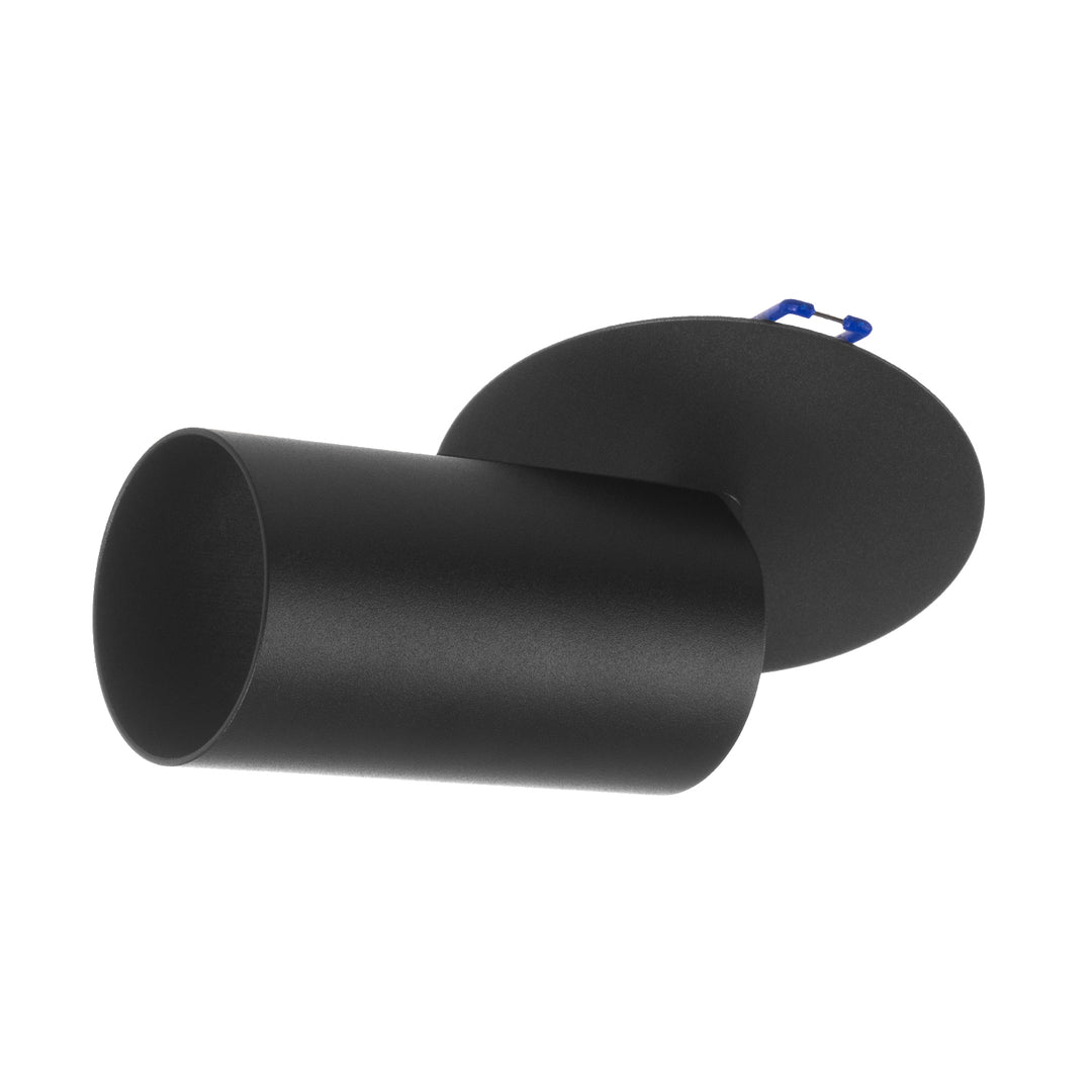 Maclean Decken Einbauleuchte / Spot, rund, Aluminium, GU10, 55x130mm, Farbe schwarz, MCE364 B 3Stk+ LED-Leuchtmittel GU10 7W Maclean Energy MCE437 WW warmweiß 3000K, 220-240V~, 50/60Hz 3Stk