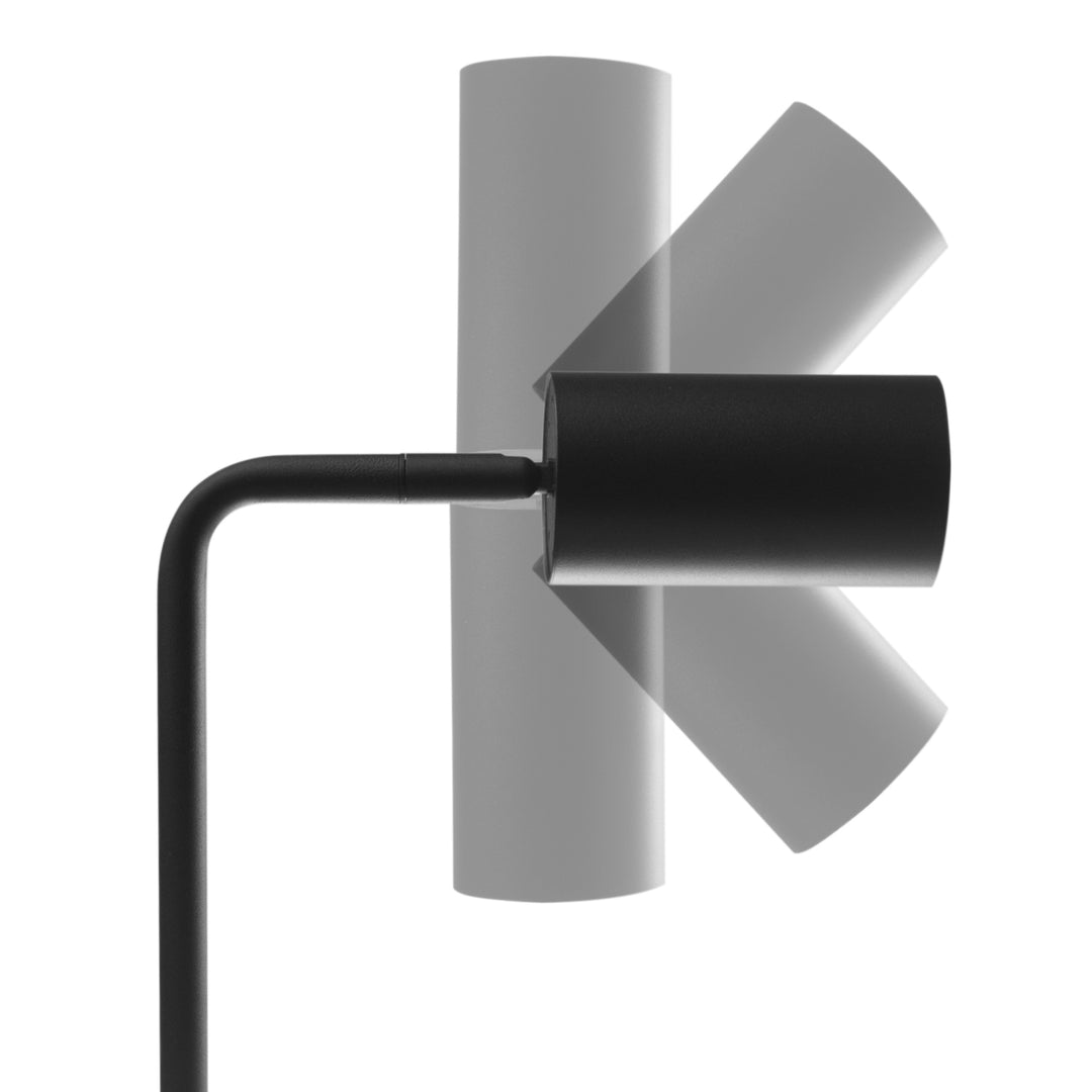 Maclean GU10 Tischleuchte, Spot, rund, GU10, mit 55x90mm Schalter, schwarz, MCE370 B + LED Leuchtmittel GU10 7W Maclean Energy MCE437 WW warmweiß 3000K, 220-240V~, 50/60Hz, 490lm