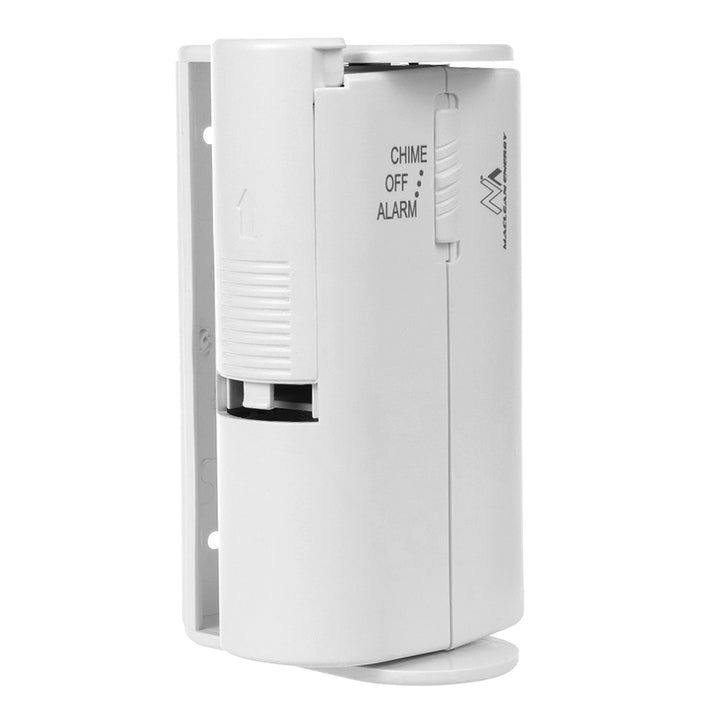 Maclean Funk-Eingangssignalgeber, PIR-Sensor, Reichweite 8m, betrieben mit einer 9V DC Batterie, Lautstärke über 70dB, MCE311 W, 2 Stück