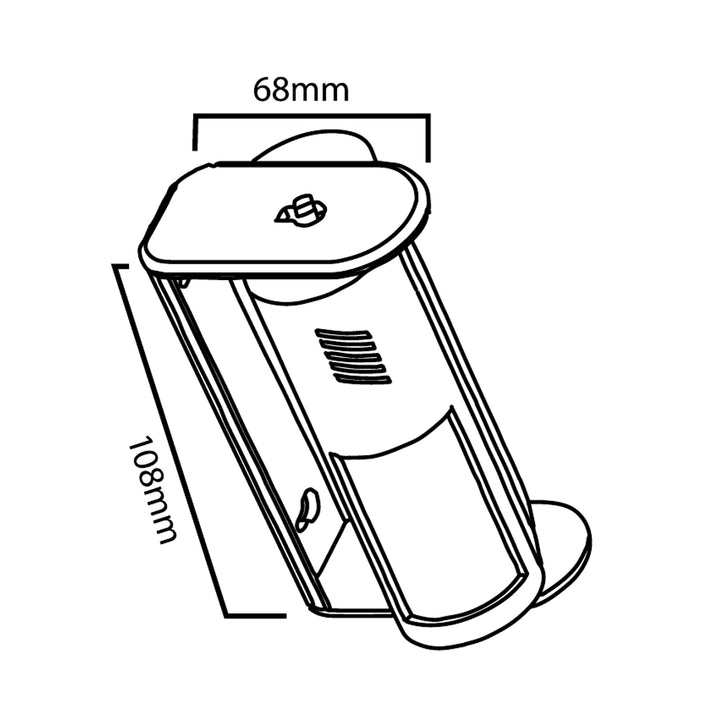 Maclean Funk-Eingangssignalgeber, PIR-Sensor, Reichweite 8m, betrieben mit einer 9V DC Batterie, Lautstärke über 70dB, MCE311 W, 2 Stück