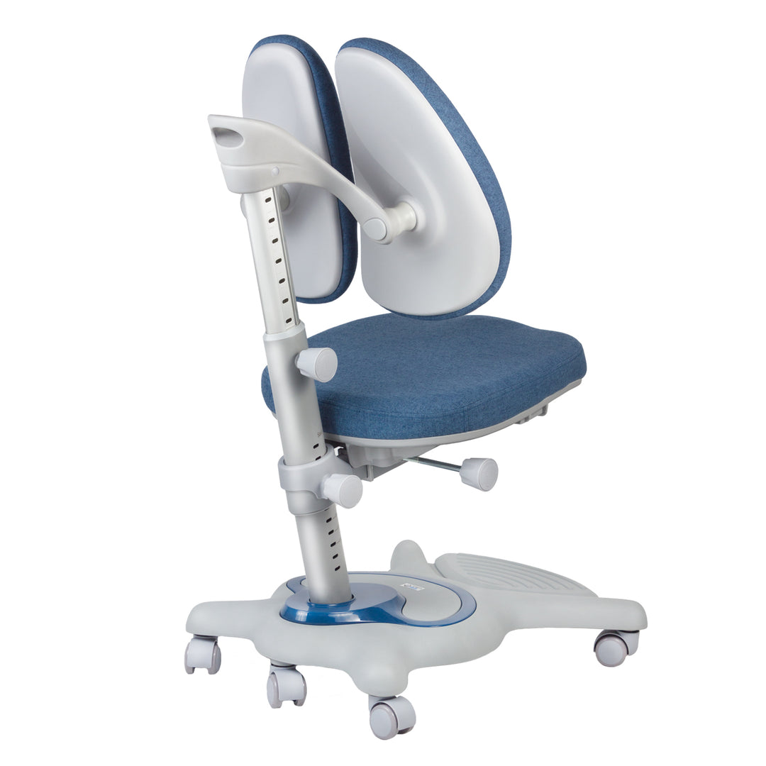 Ergo Office ergonomischer Kinderschreibtisch, grau, max 100kg, ER-417  +Ergo Office ergonomischer Kinderstuhl, verstellbare Kopfstütze, höhenverstellbar, max 75kg, ER-484N