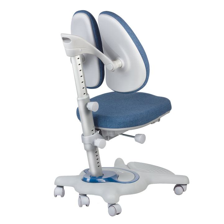 Ergo Office ergonomischer Kinderschreibtisch, grau, max 100kg, ER-417  +Ergo Office ergonomischer Kinderstuhl, verstellbare Kopfstütze, höhenverstellbar, max 75kg, ER-484N