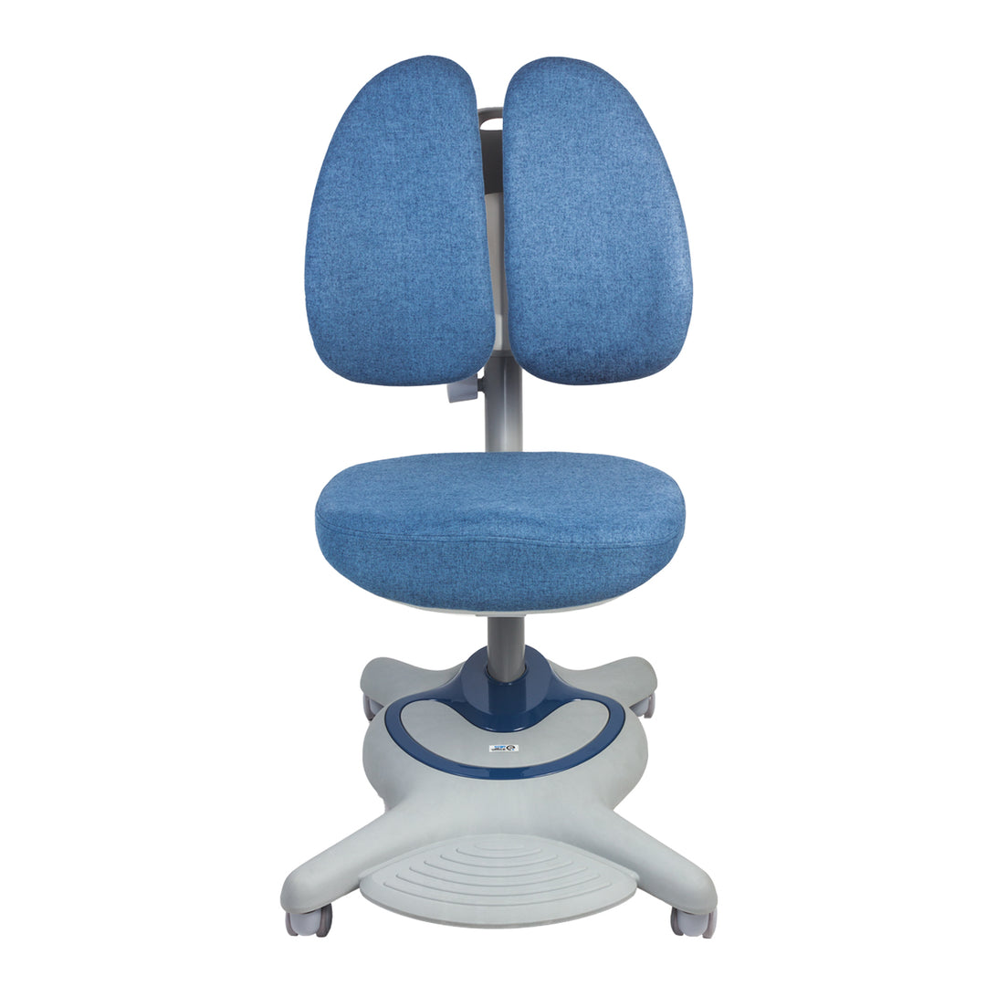 Ergo Office ergonomischer Kinderschreibtisch, grau, max 100kg, ER-417  +Ergo Office ergonomischer Kinderstuhl, verstellbare Kopfstütze, höhenverstellbar, max 75kg, ER-484N