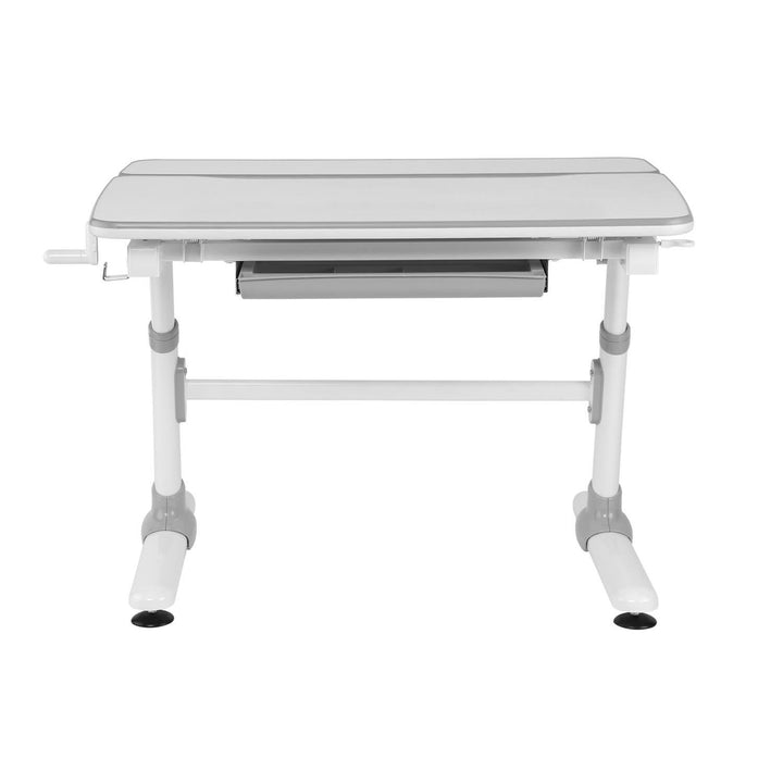 Ergo Office ergonomischer Kinderschreibtisch, grau, max 100kg, ER-417  +Ergo Office ergonomischer Kinderstuhl, verstellbare Kopfstütze, höhenverstellbar, max 75kg, ER-484N