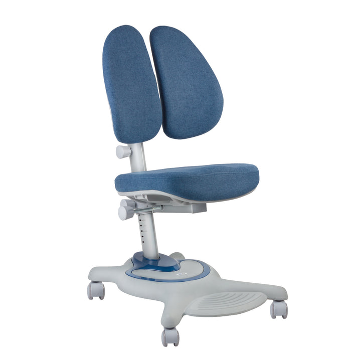 Ergo Office ergonomischer Kinderschreibtisch, grau, max 100kg, ER-417  +Ergo Office ergonomischer Kinderstuhl, verstellbare Kopfstütze, höhenverstellbar, max 75kg, ER-484N