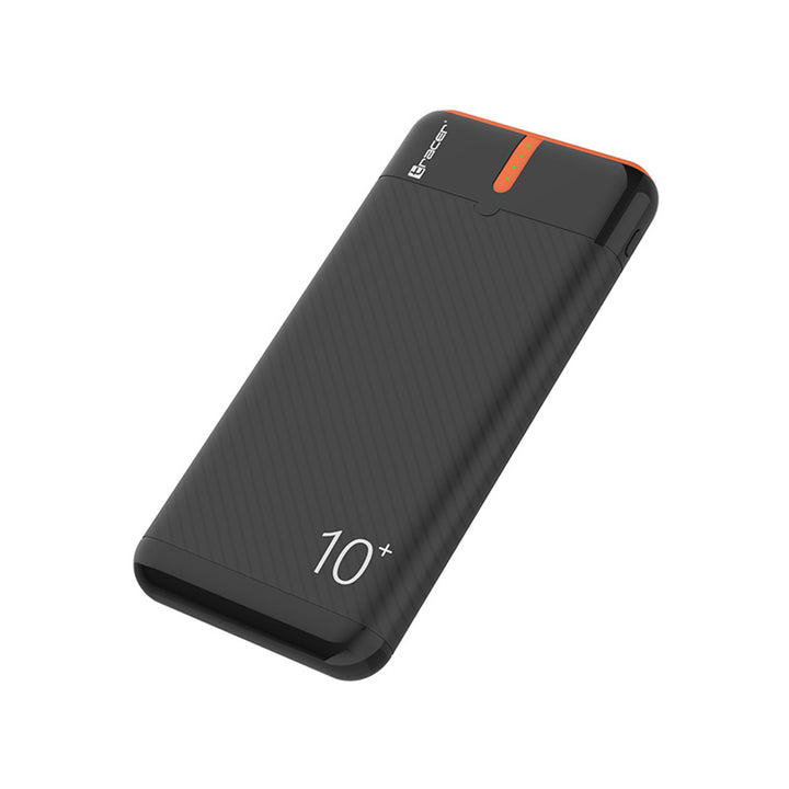 Tracer Powerbank, 10000 mAh, schwarz und orange, USB C, 2A, EnerGo