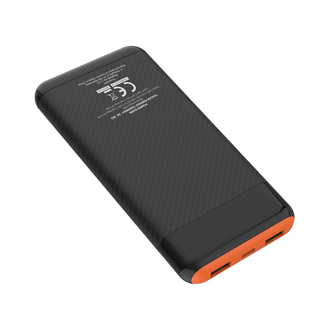 Tracer Powerbank, 10000 mAh, schwarz und orange, USB C, 2A, EnerGo