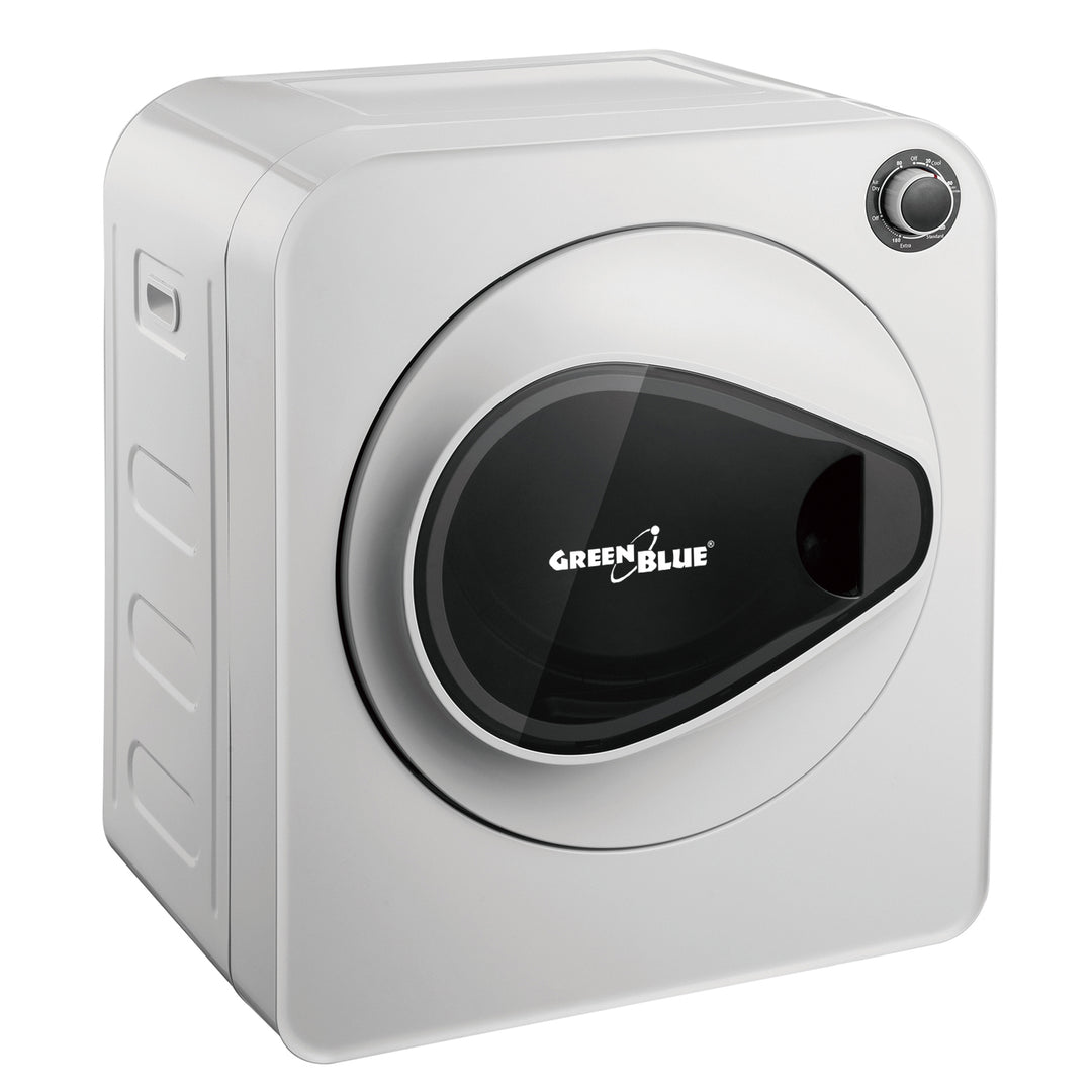 GreenBlue elektrischer Wäschetrockner, 3kg Beladung, GB405+4Stück GreenBlue GB483 Wäschetrockner-Filterset, 1x Eingang, 2x Ausgang