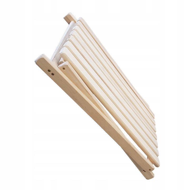 2er Set  2x Liegestühlen, rot gestreift + Couchtisch aus Holz Woodok