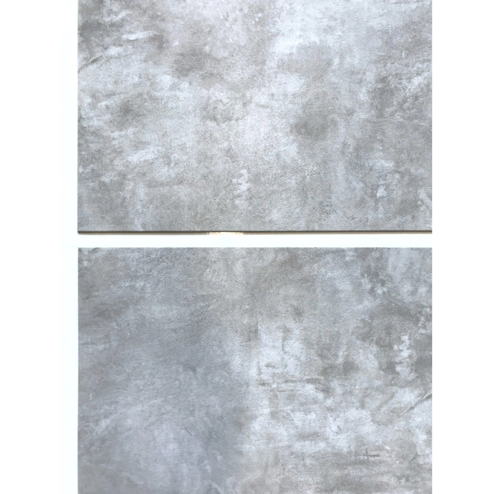Fliesana selbstklebende Wand- und Bodenfliesen, 3er-Set, wasserfest, hellgraues Betonmuster