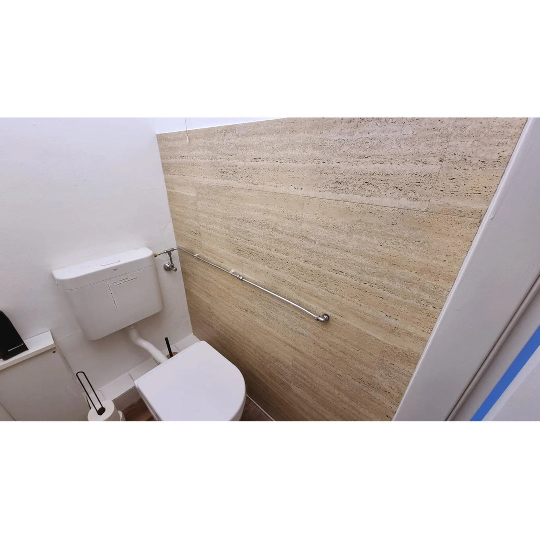 Fliesana selbstklebende Wand- und Bodenfliesen, 3er-Set, wasserfest, Natursteindesign