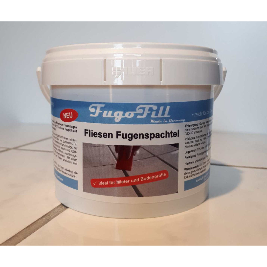 FugoFill Entfernbare Fugenmasse  für Fliesen, 1 kg, grau