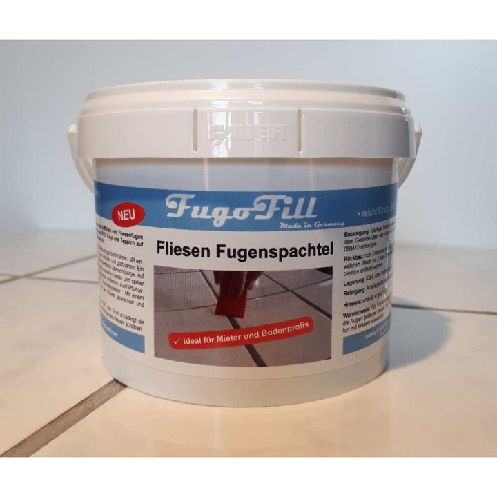 FugoFill Entfernbare Fugenmasse  für Fliesen, 1 kg, grau
