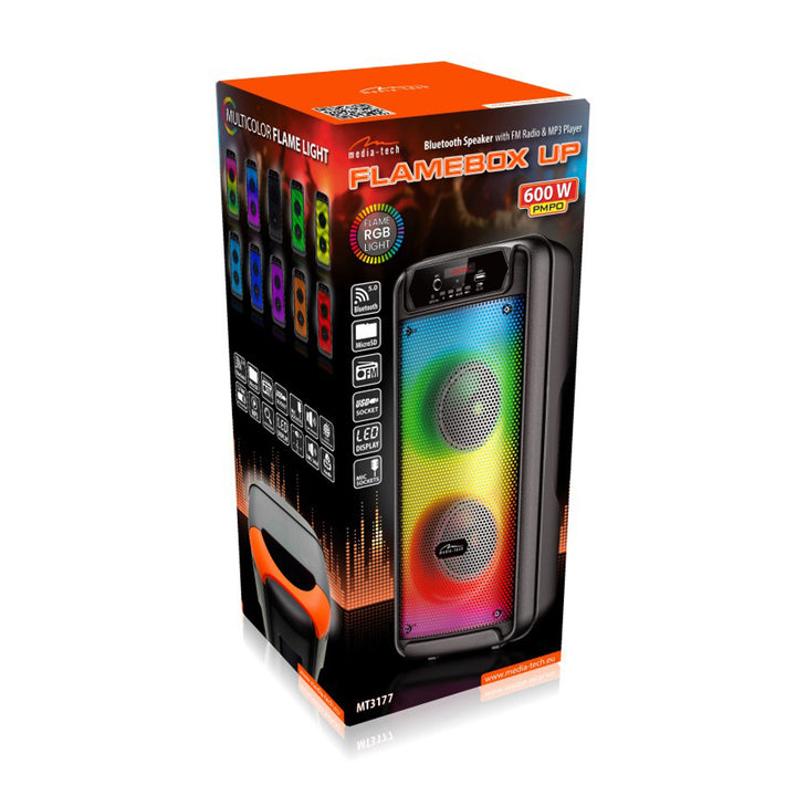 Media-Tech Kabelloser Bluetooth-Lautsprecher, Bluetooth 5.0, FM-Radio, RMS 14W, MT3177