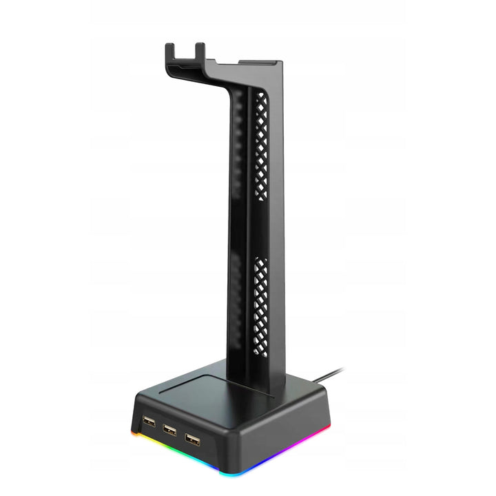 Tischständer für Kopfhörer, 3xUSB-Hub, LED-Hintergrundbeleuchtung, ST-1545