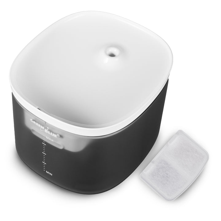 GreenBlue GB392 automatischer Wasserspender für Haustiere + GreenBlue GB393 automatischer Futterspender für Haustiere + 60x40cm, + 50x Trainingspads, GB495