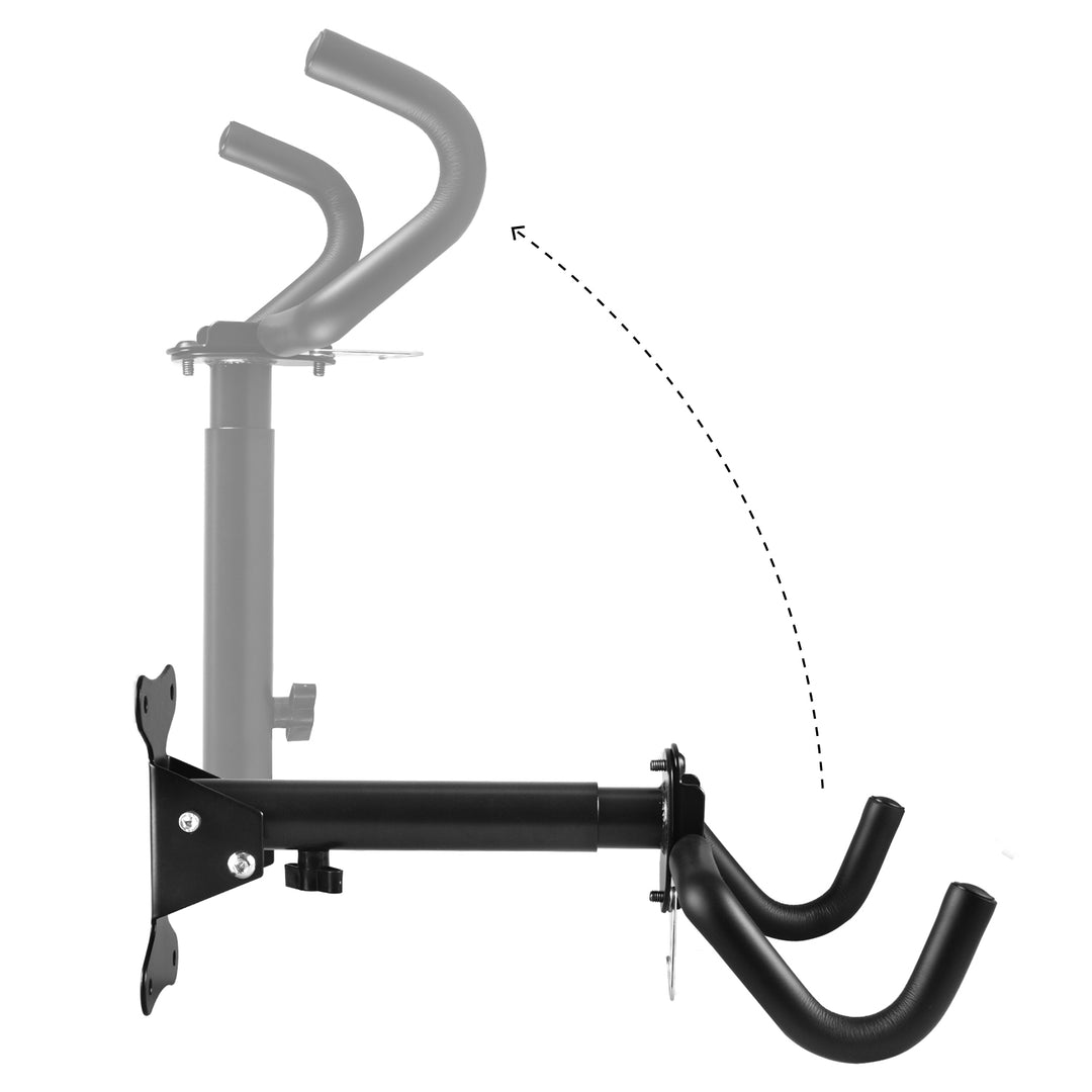 Maclean Fahrrad-Wandhalterung, horizontal, Stahl, max. Belastung 30kg, MC-484, 2 Stück