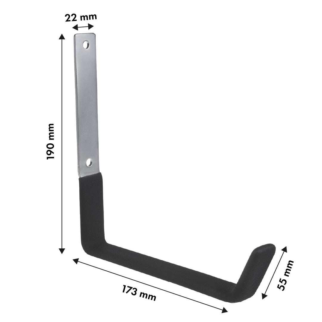 Wandhalterung Maclean, für Reifen, Räder, Leiter, Fahrrad, Stahl, max. Belastung 5kg, MC-483, 4 Stück