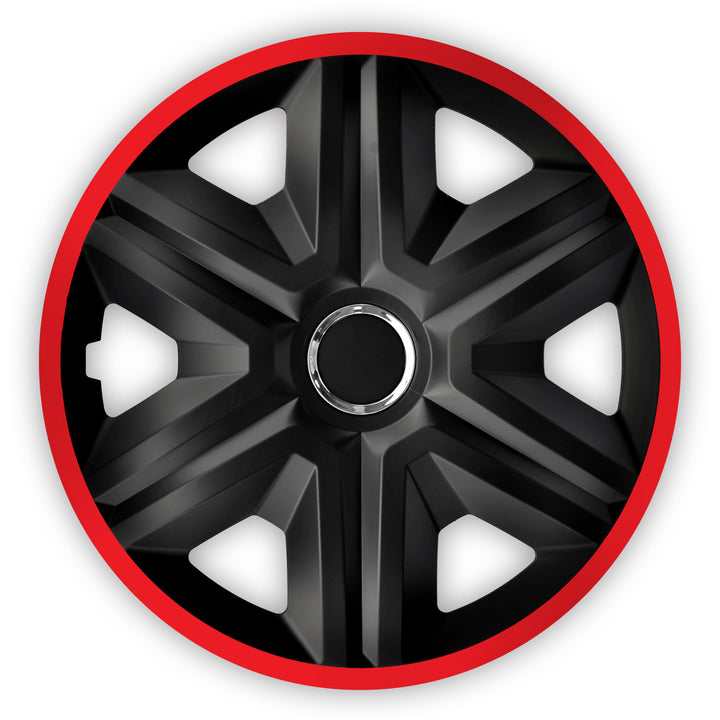 16'' NRM Fast Lux Universal Radkappe schwarz/rot 1 Stück
