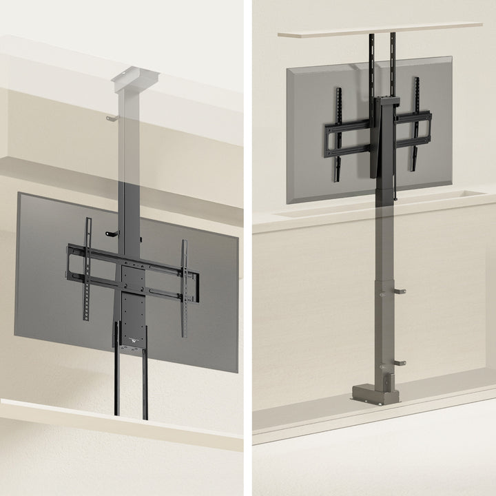 Elektrischer Decken- und Bodengriff, ausziehbar, 43''-88''', VESA 600x400, max. 60kg, 100-240V AC,50/60Hz