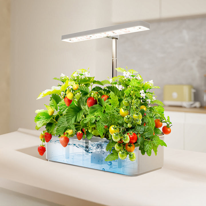 GreenBlue Intelligentes Indoor-Pflanzenaufzuchtsystem, SMART-Topf, 4L Fassungsvermögen, für 12 Pflanzen, Vollspektrum-LEDs, GB133