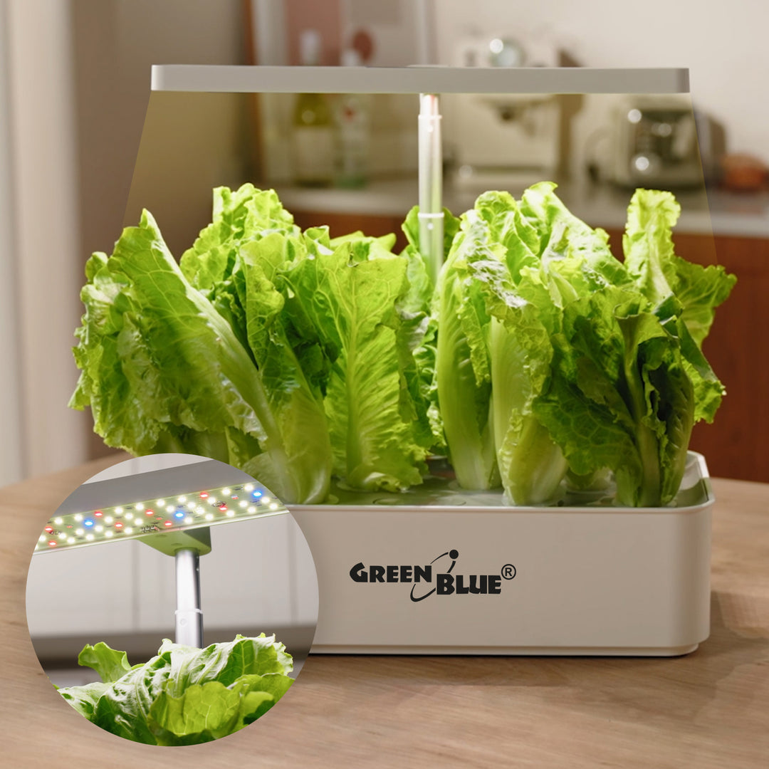 GreenBlue Intelligentes Indoor-Pflanzenaufzuchtsystem, SMART-Topf, 4L Fassungsvermögen, für 12 Pflanzen, Vollspektrum-LEDs, GB133