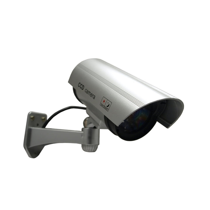 Kamera-Attrappe mit blinkender LED IR1100 S IR outdoor, silber, 2 Stück