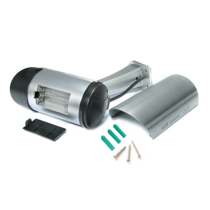 Kamera-Attrappe mit blinkender LED IR1100 S IR outdoor, silber, 2 Stück