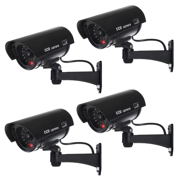 Kamera-Attrappe mit blinkender LED IR1100 B IR outdoor, schwarz, 4 Stück