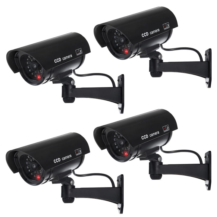 Kamera-Attrappe mit blinkender LED IR1100 B IR outdoor, schwarz, 4 Stück