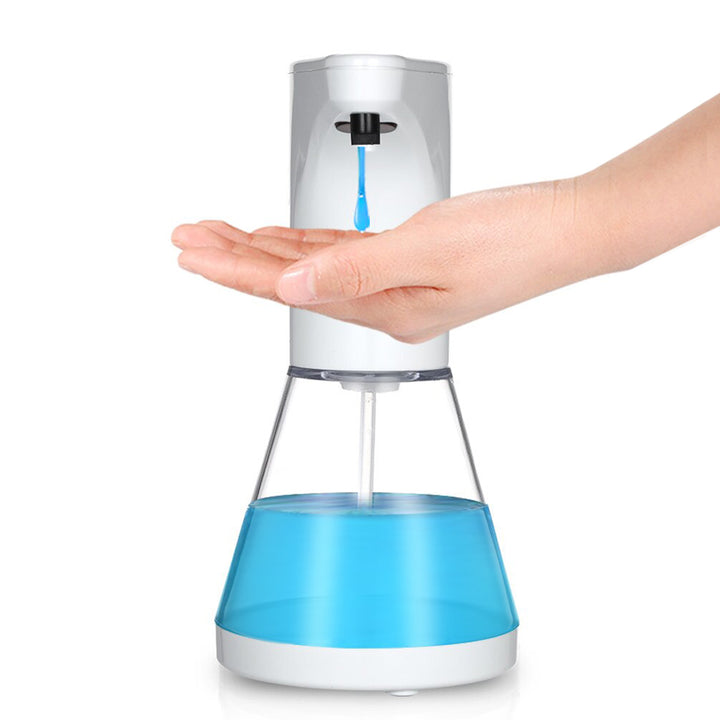 Promedix automatischer Seifenspender, Spenderbehälter für Flüssigseifen, Desinfektionsflüssigkeiten, 480ml, 4xAA PR-530 + 4x Varta Industrial LR6/AA R-06 Batterien