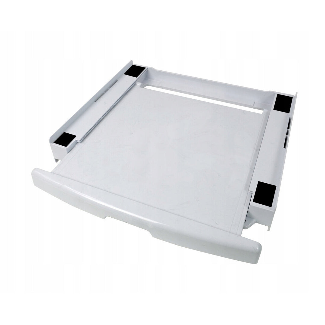 Universal-Waschmaschinen-Trockner-Anschluss, ausziehbare Ablage, 60 cm, weiß, Scanpart