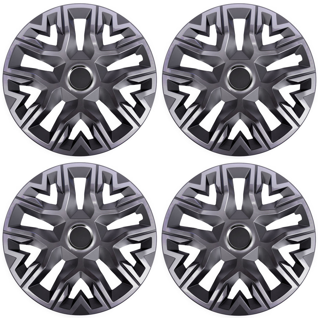 NRM Perfecto 15'' Universal Radkappen graphit lackiert 4 Stück