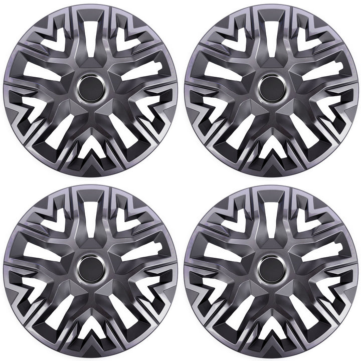 NRM Perfecto 15'' Universal Radkappen graphit lackiert 4 Stück