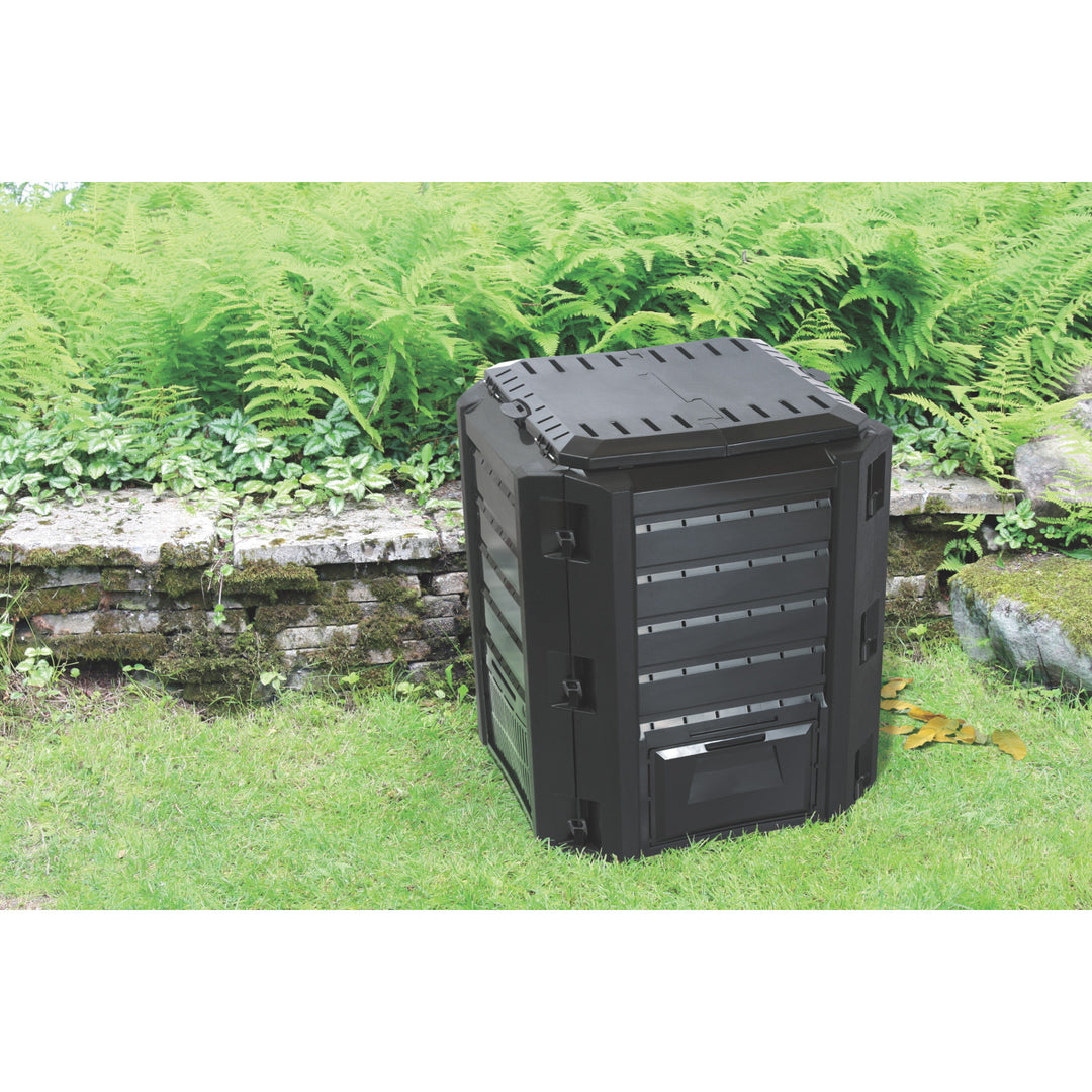 Prosperplast Komposter, frostsicher, 380l, schwarz, Compogreen