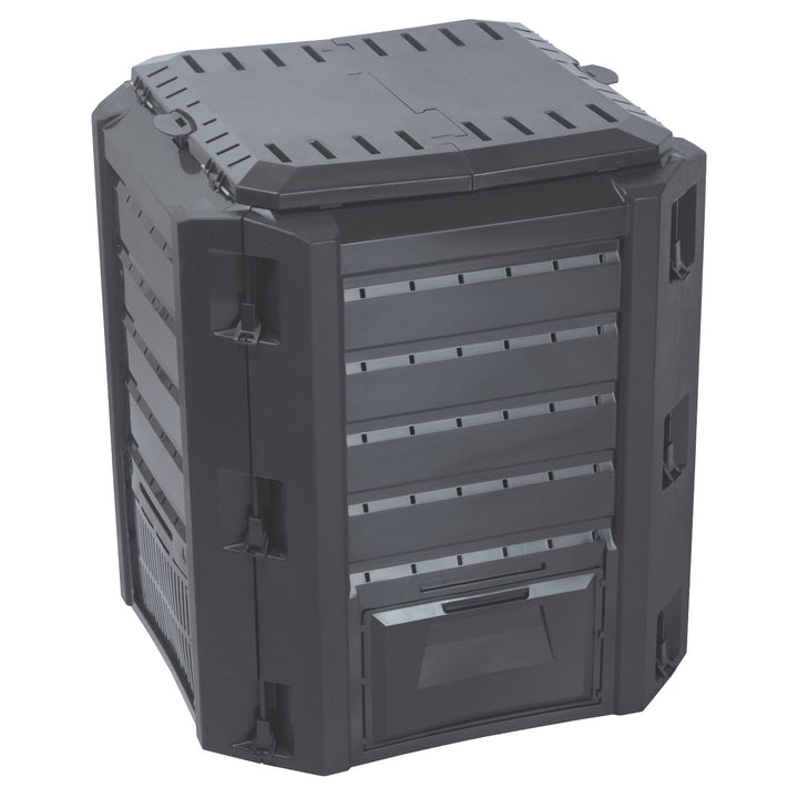 Prosperplast Komposter, frostsicher, 380l, schwarz, Compogreen