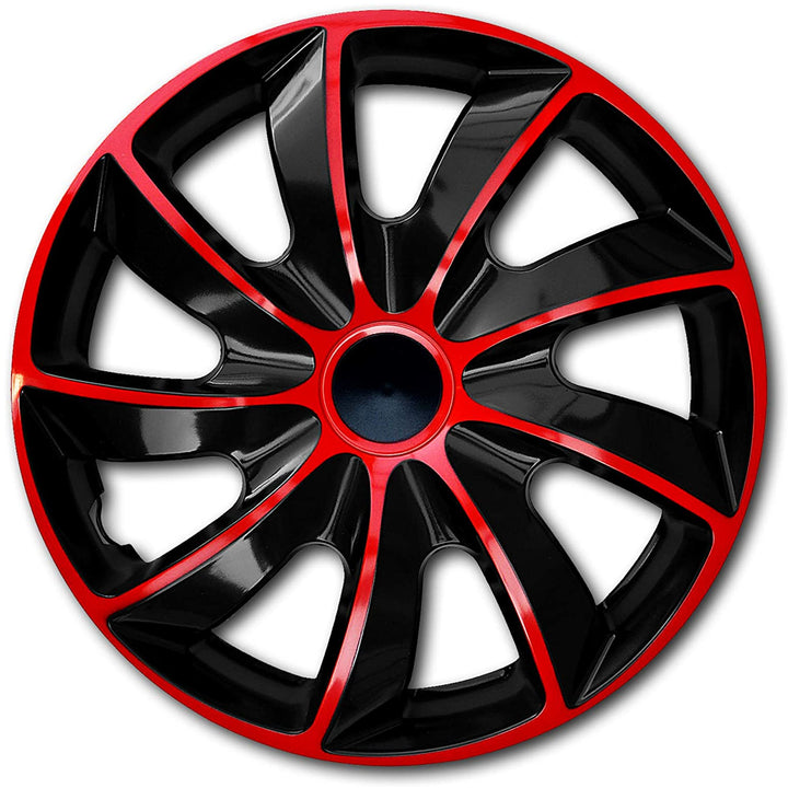 16'' NRM Quad Universal Radkappe schwarz/rot 1 Stück