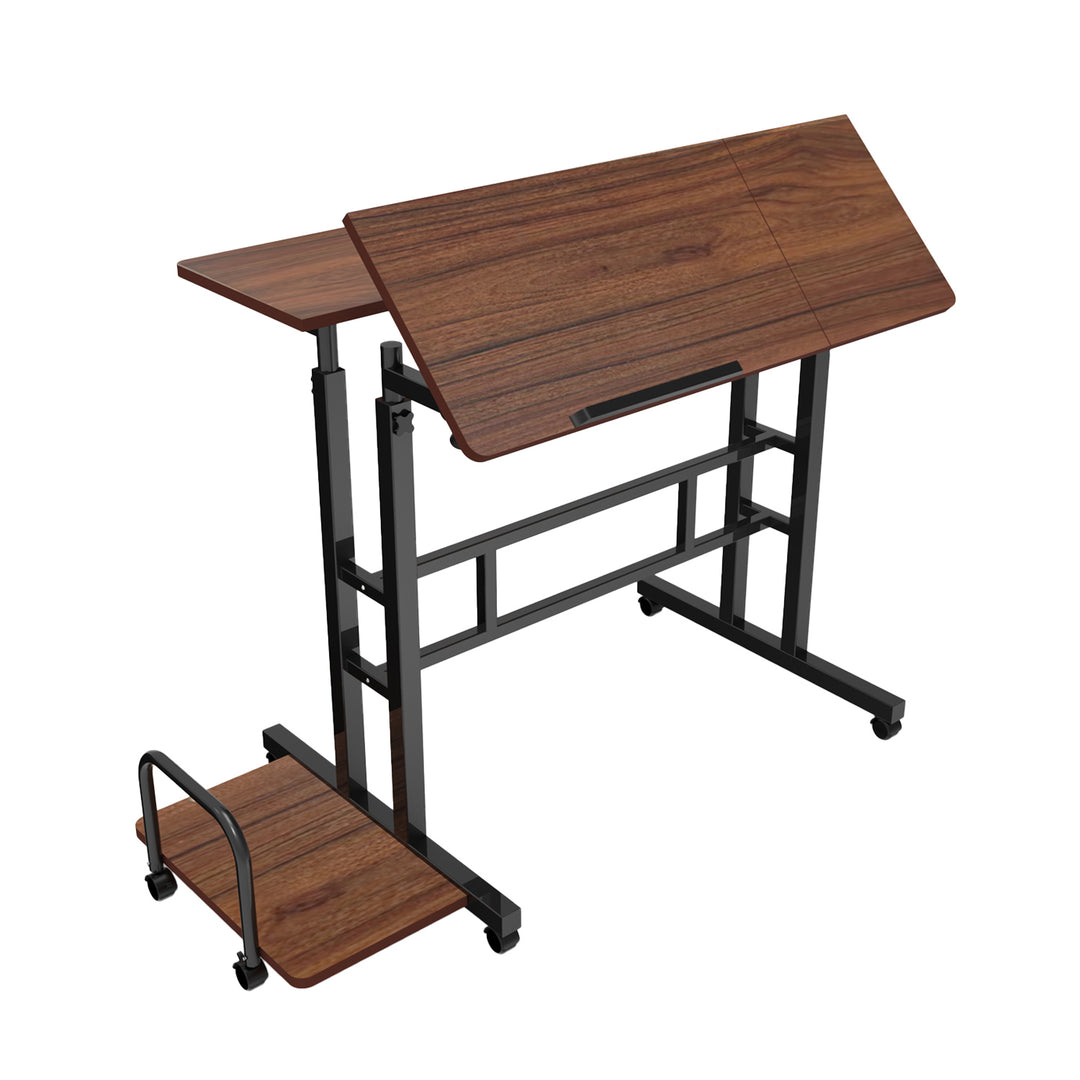 Maclean mobiler Laptop-Tisch, schwarz, Platte 80x60cm, 50kg max, Höhenverstellung 67-115 cm, MC-124 B