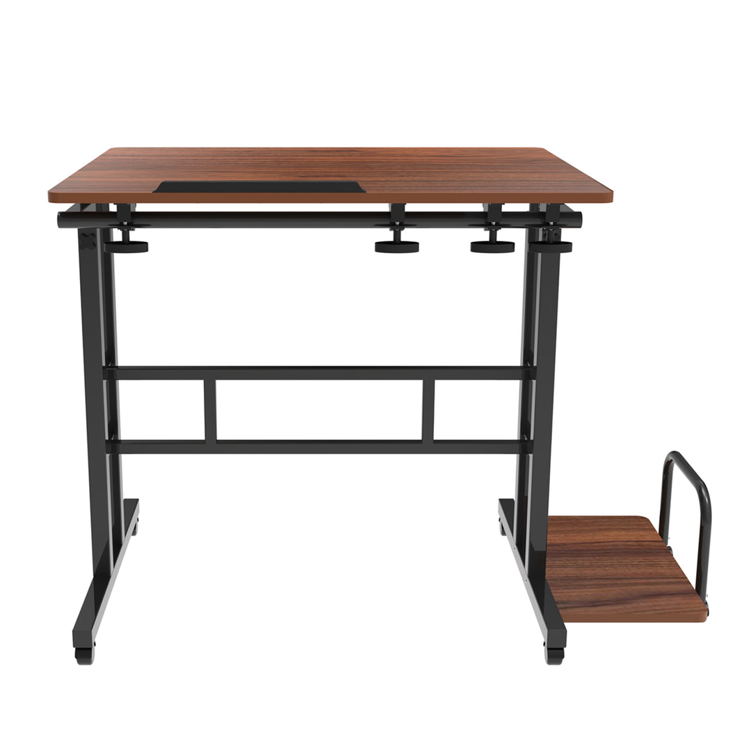 Maclean mobiler Laptop-Tisch, schwarz, Platte 80x60cm, 50kg max, Höhenverstellung 67-115 cm, MC-124 B