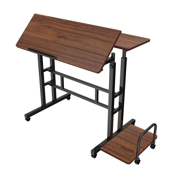 Maclean mobiler Laptop-Tisch, schwarz, Platte 80x60cm, 50kg max, Höhenverstellung 67-115 cm, MC-124 B