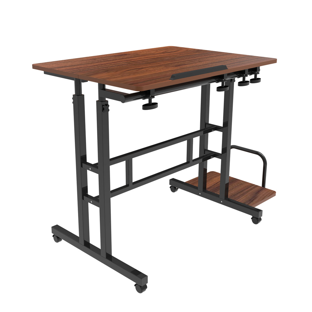 Maclean mobiler Laptop-Tisch, schwarz, Platte 80x60cm, 50kg max, Höhenverstellung 67-115 cm, MC-124 B