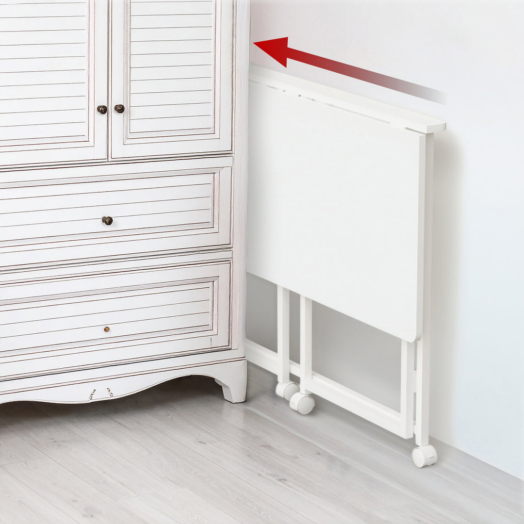 Maclean Klapptisch, weiß, mobil, Platte 100x50cm, max. 50kg, MC-1250 W