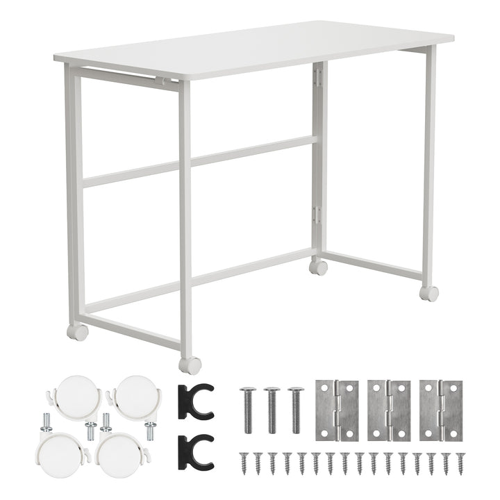 Maclean Klapptisch, weiß, mobil, Platte 100x50cm, max. 50kg, MC-1250 W