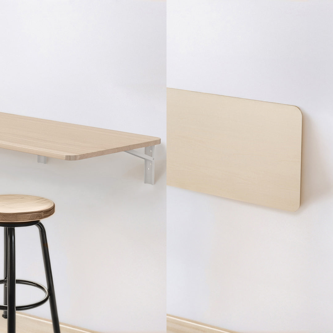 Maclean Klappbares Regal / Tischplatte, helle Holzfarbe, 100x40cm, max. 50 kg, MC-128 WD