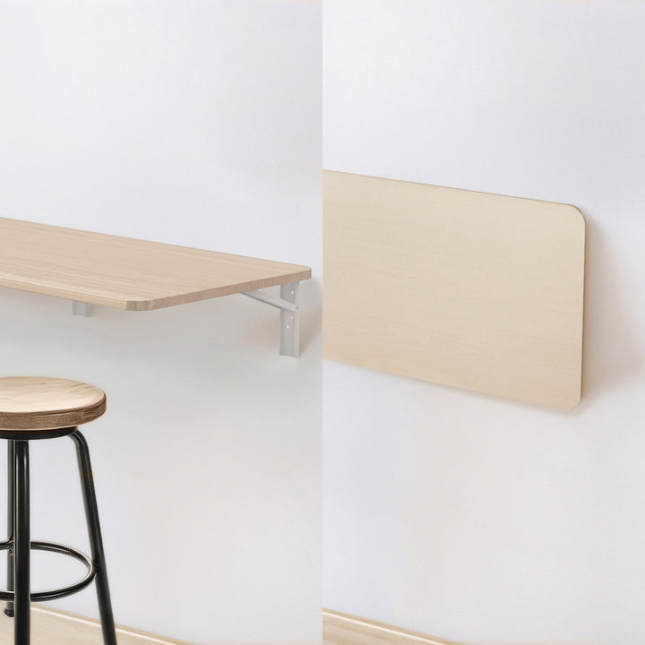 Maclean Klappbares Regal / Tischplatte, helle Holzfarbe, 100x40cm, max. 50 kg, MC-128 WD