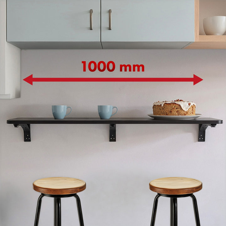 Maclean Klappbares Regal/Aufsatz, schwarz, 100x20 cm, max. 50 kg, MC-129 B