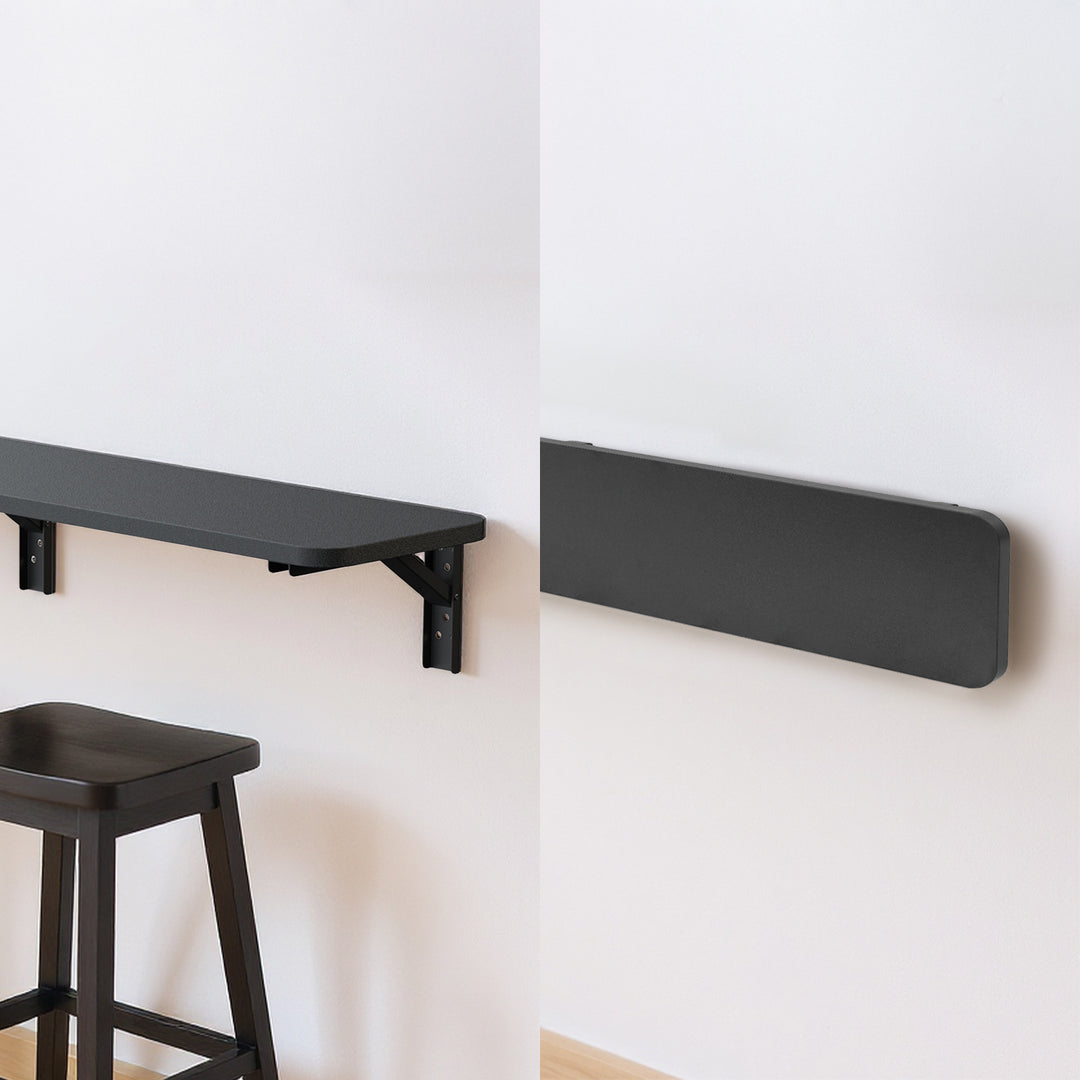 Maclean Klappbares Regal/Aufsatz, schwarz, 100x20 cm, max. 50 kg, MC-129 B