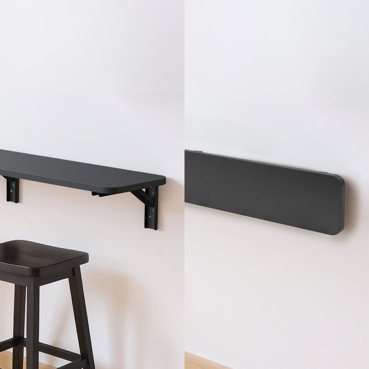 Maclean Klappbares Regal/Aufsatz, schwarz, 100x20 cm, max. 50 kg, MC-129 B